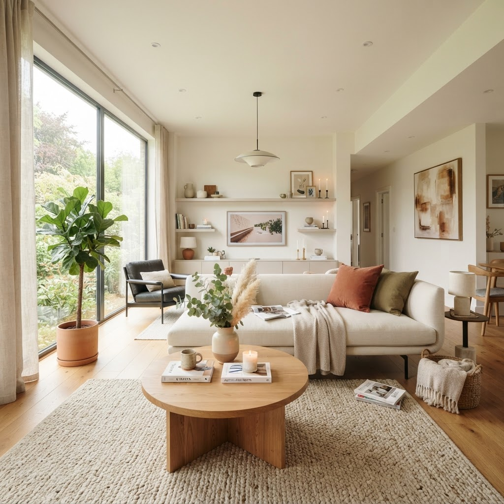 A beautifully staged living room
